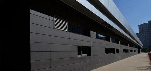 Terracotta rainscreen system, terracotta façade panel, Dark Grey Terracotta panel